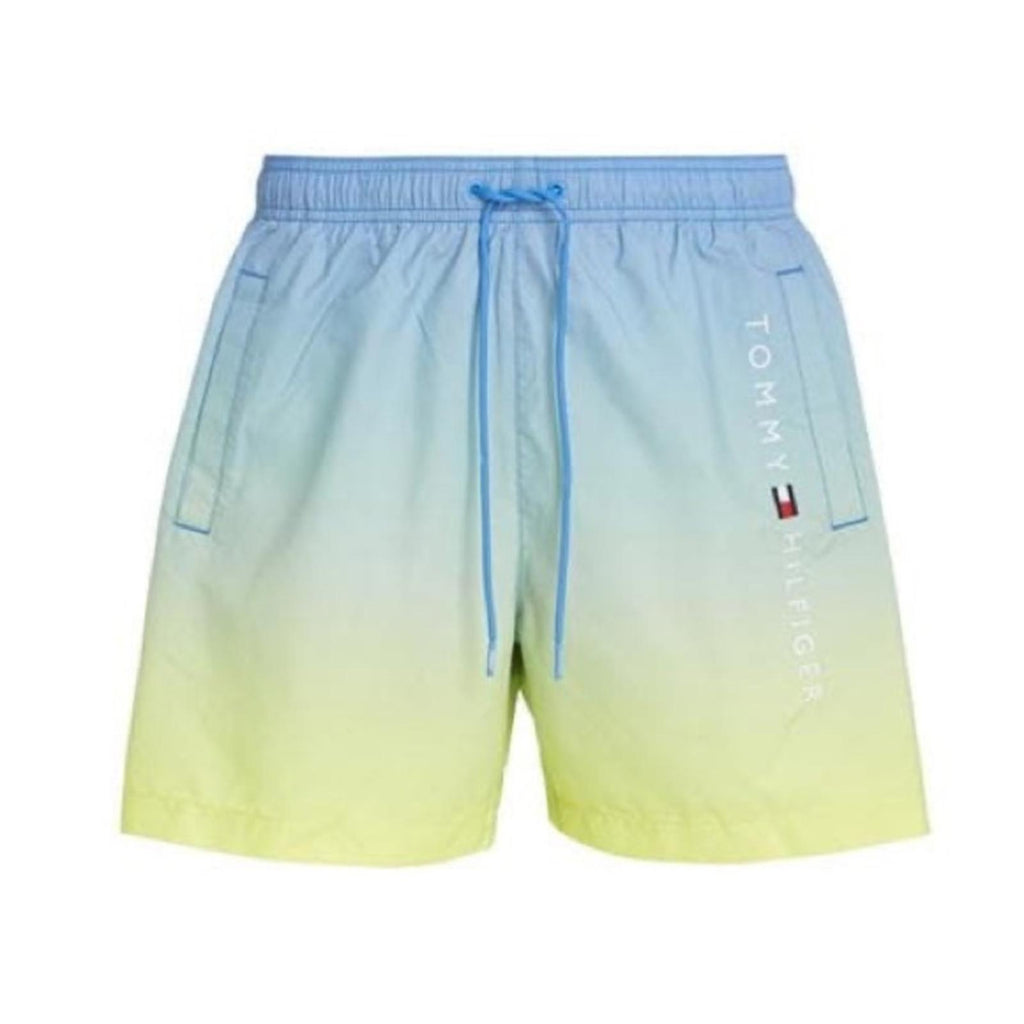 Tommy Hilfiger Ombre Classic Swim Shorts in Blue/Green/Yellow, Quick-Dry NWT XXL
