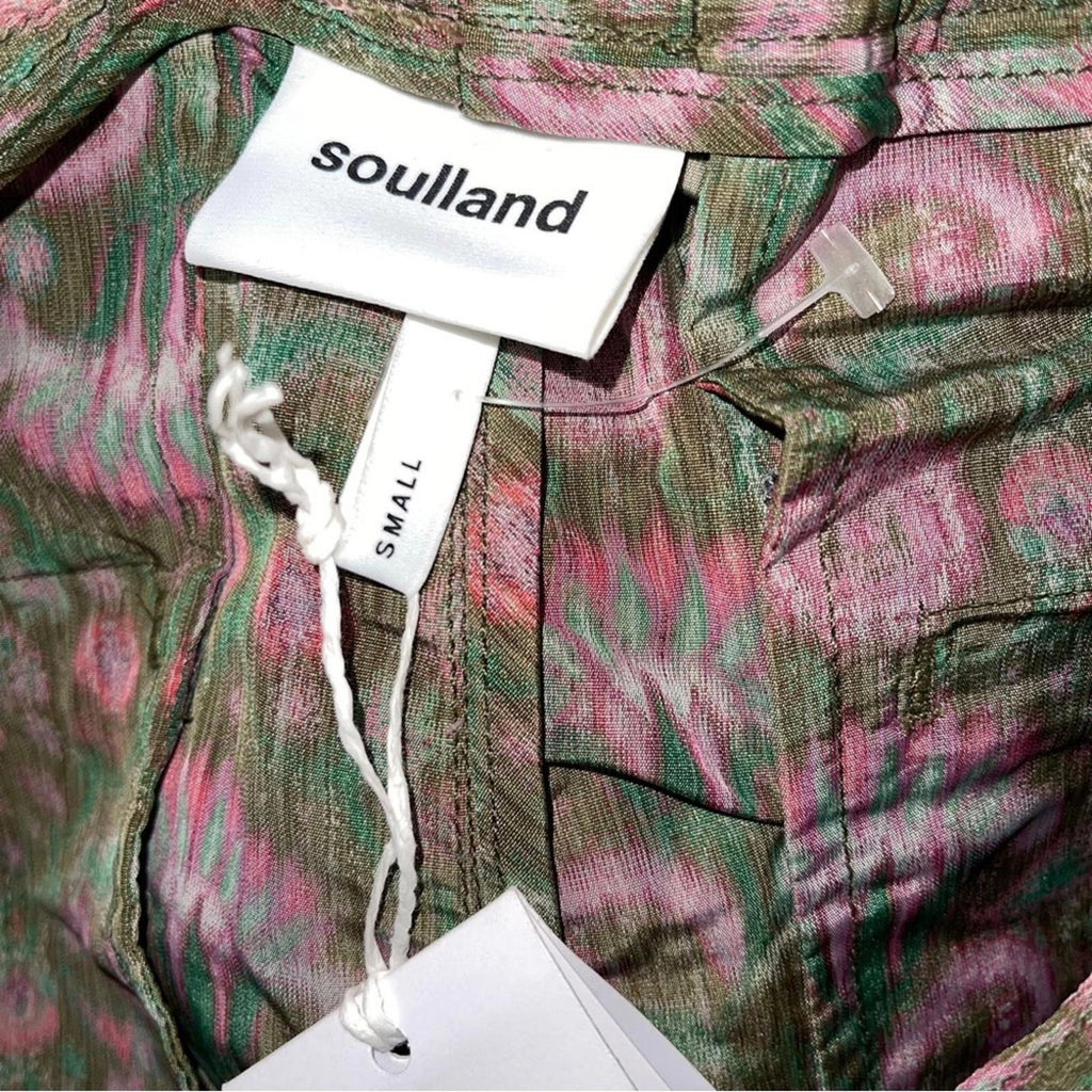 Soulland Men's Erich Drawstring Pants in Green Multi, Size S New w/Tag