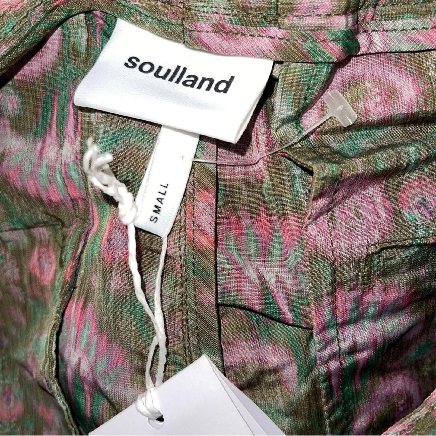 Soulland Men's Erich Drawstring Pants in Green Multi, Size S New w/Tag