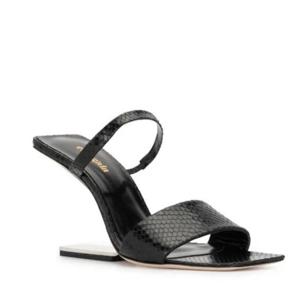 Cult Gaia x Revolve BLACK Rene Cut-Out Heel Sandals, EU39 NEW +DustBag