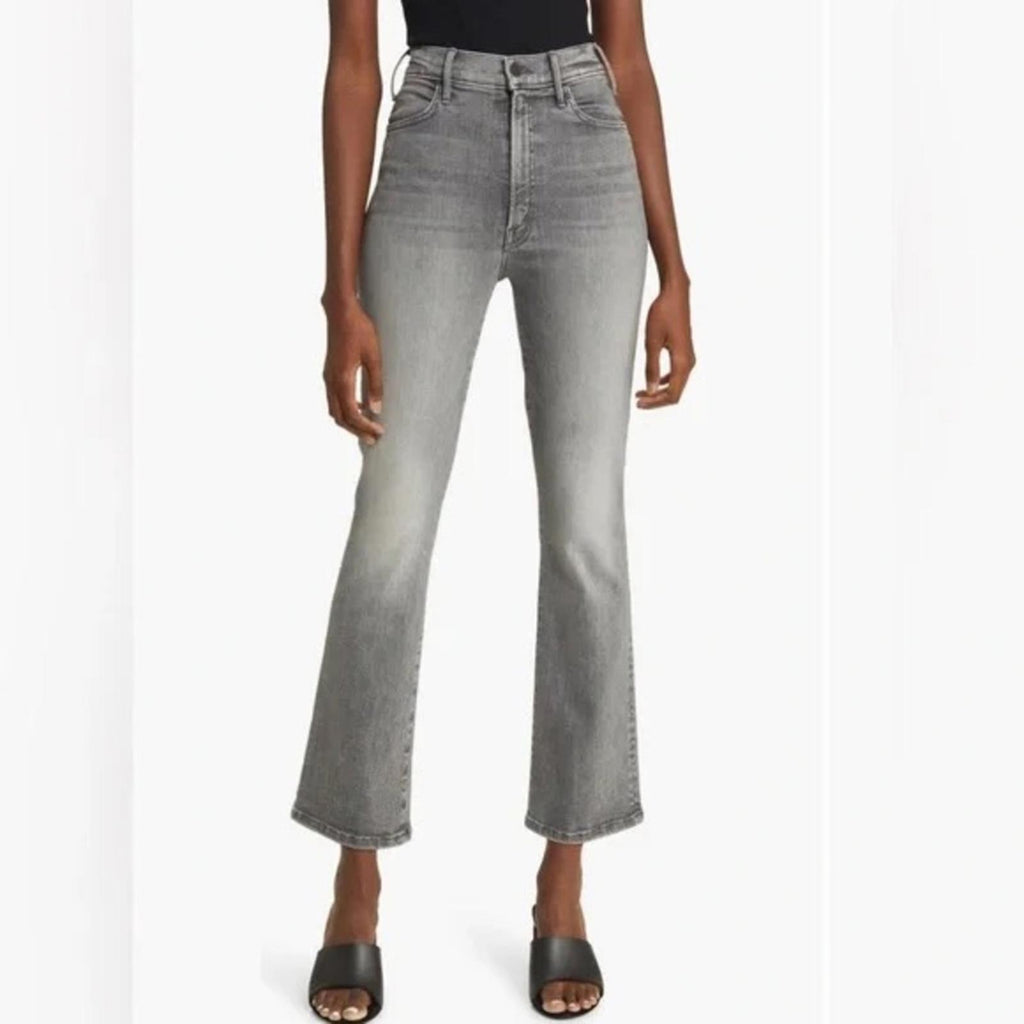 MOTHER The Hustler High Rise Ankle Bootcut Jeans in Barely There/Gray Size25 NEW