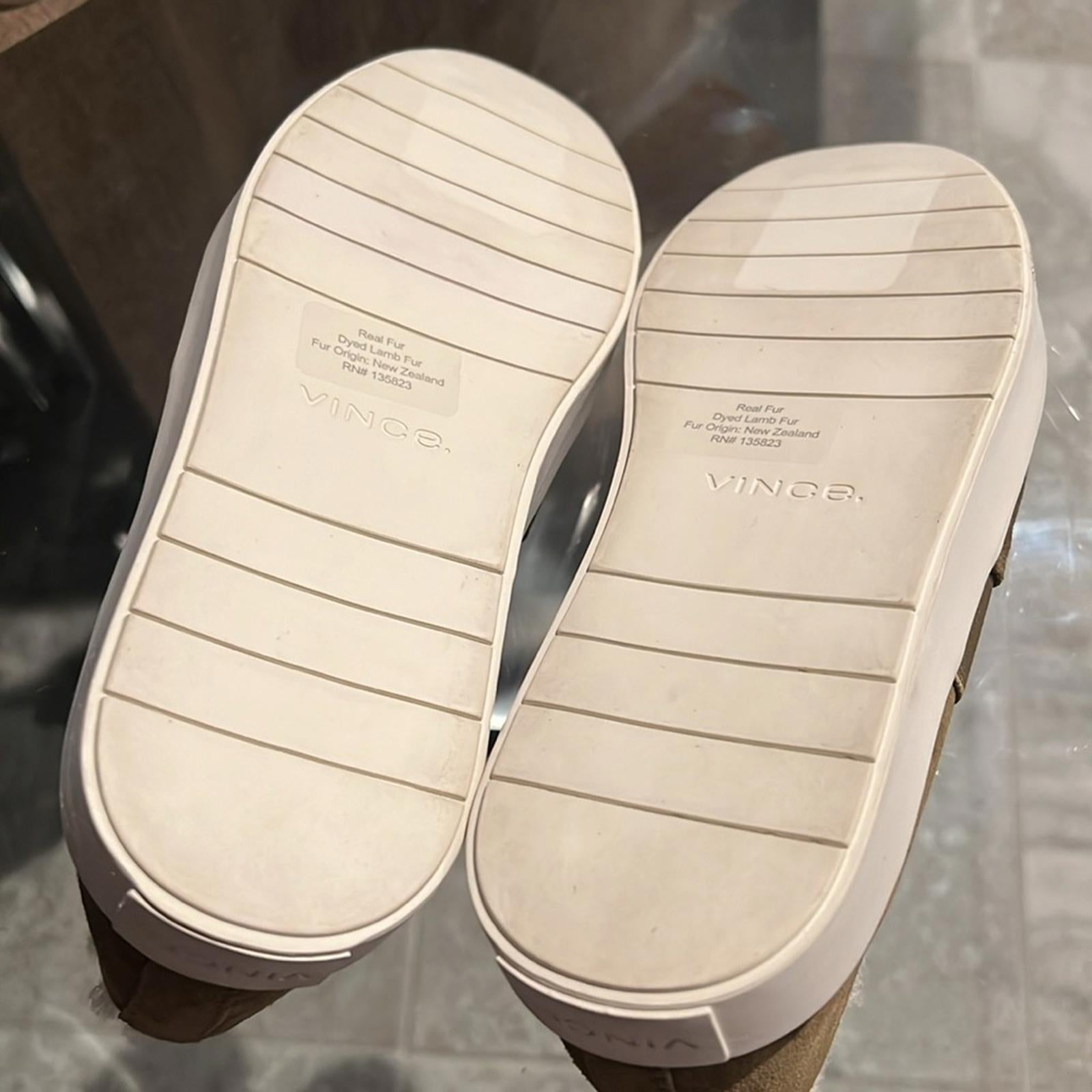 NEW Vince Blair Shearling Sneakers, Size US 7.5 | EU 38 New w/o Box