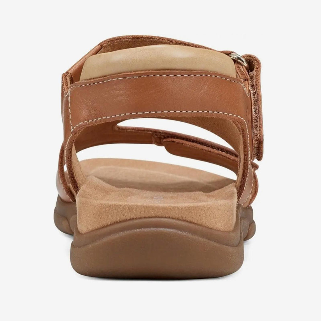 NEW Easy Spirit Mavey Medium Brown Leather Sandals, Size 7, New in Box