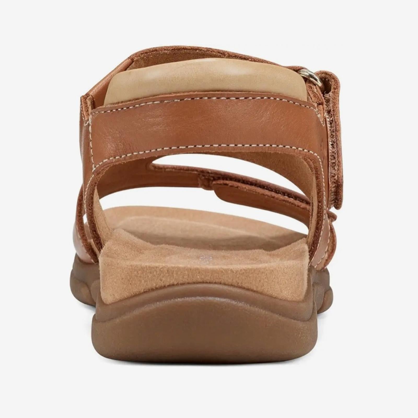 NEW Easy Spirit Mavey Medium Brown Leather Sandals, Size 7, New in Box