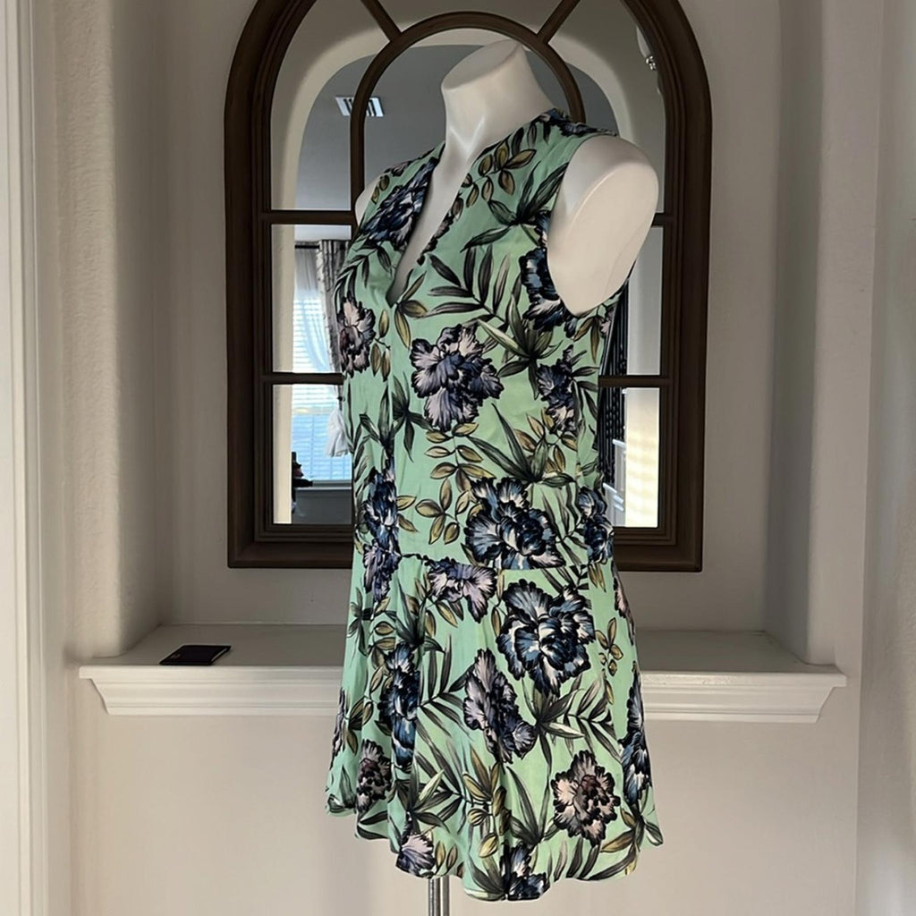 Alice+Olivia Brook Oasis Floral-Mint Dress, Multi Colors, Size 2 EXCELLENT! $298