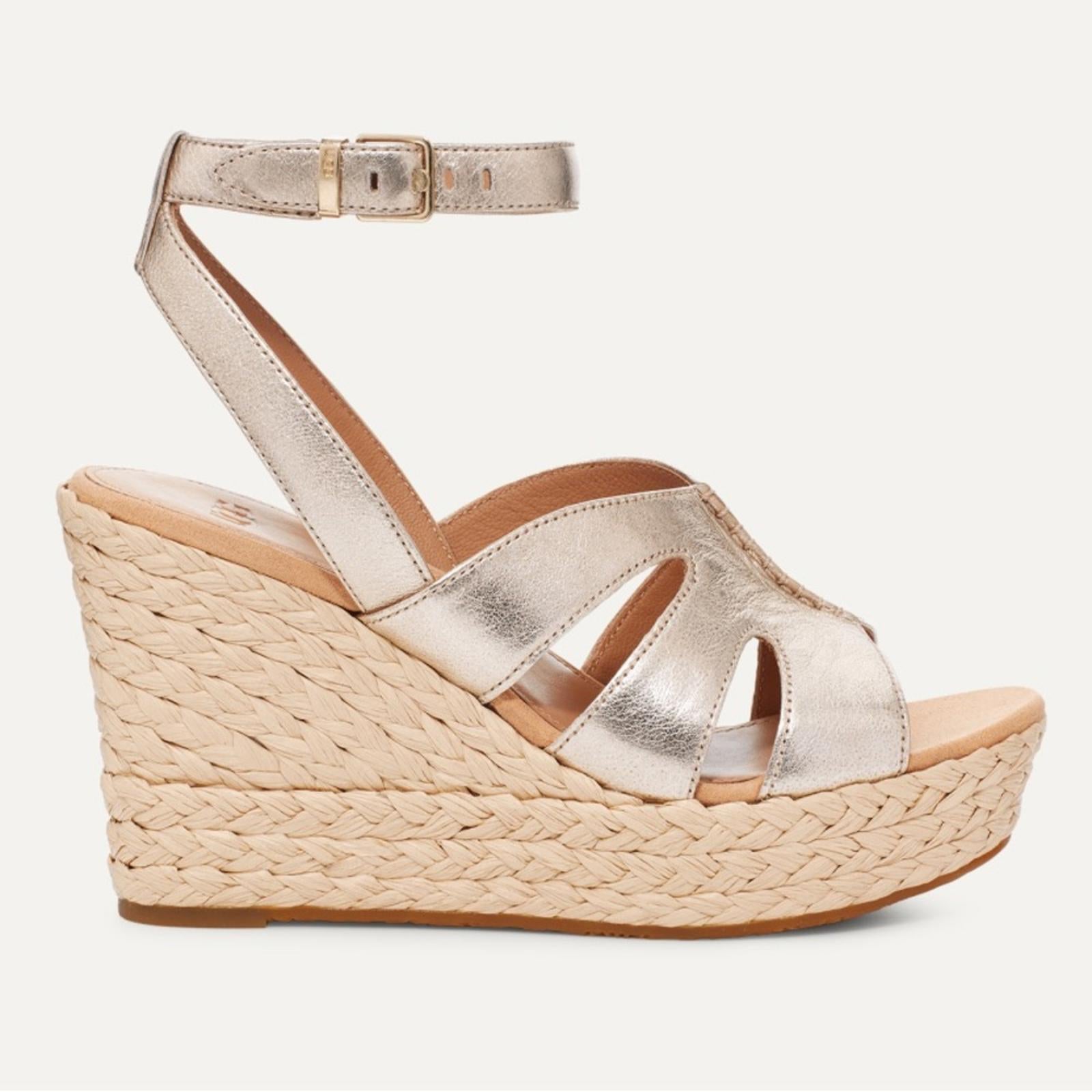 UGG Careena Platform Wedge Espadrille Sandals, Size 10 New in Box