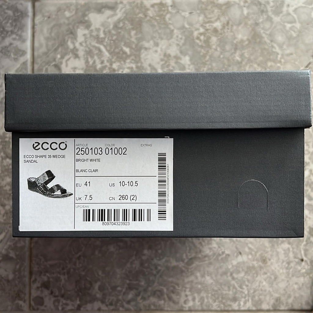 ECCO Shape 35 Wedge 2-Strap Sandals, Size EU 41 | US 10-10.5 NEW in Box $150