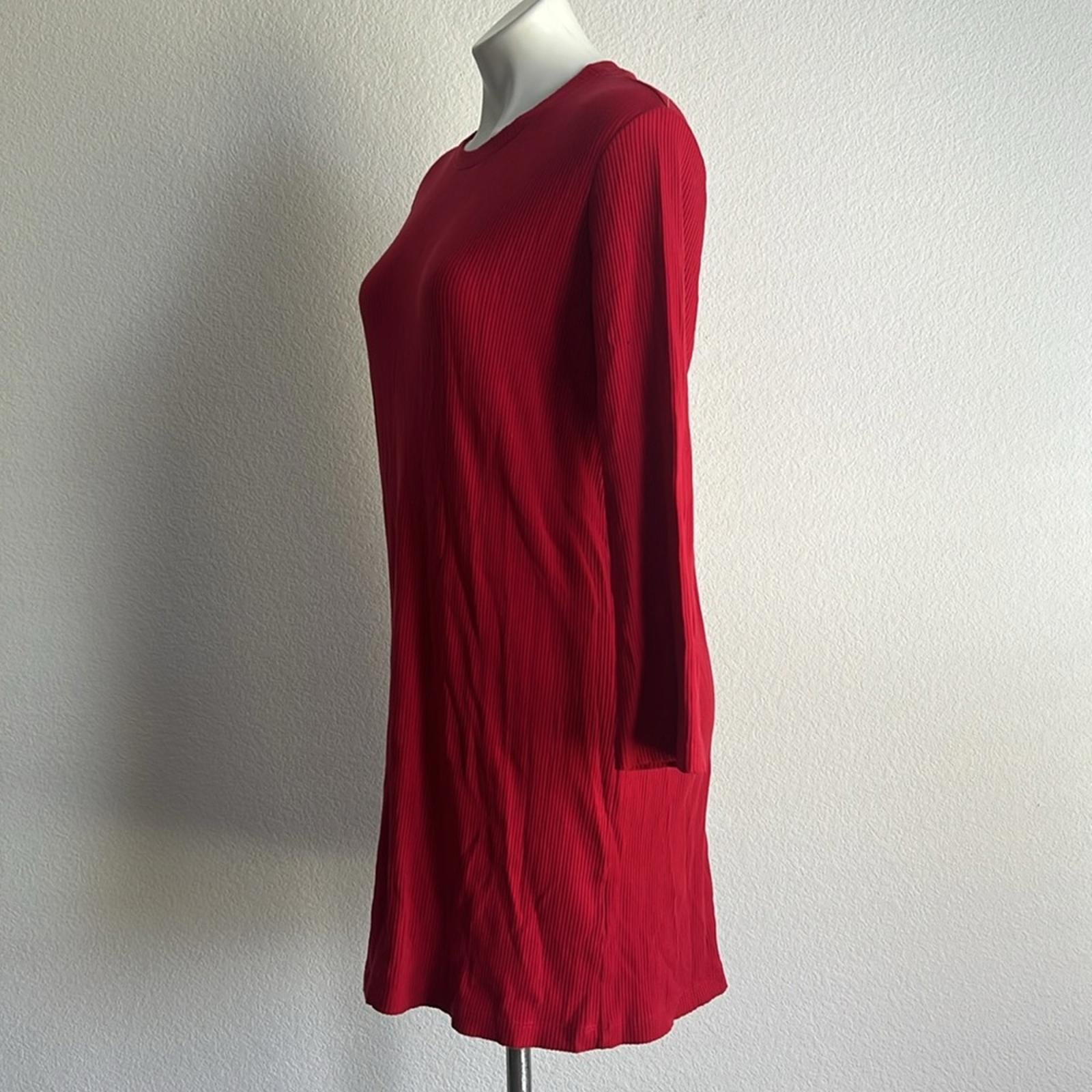Reformation Jeanne Long Sleeve Sweater Dress in Red, EXCELLENT, Size XL
