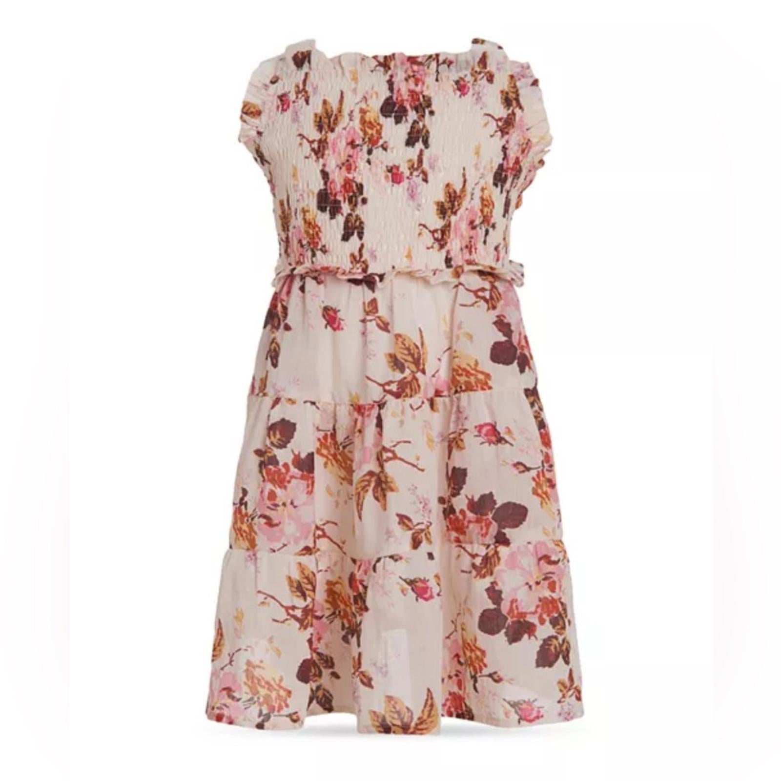 Sea New York Girls' Esme Smocked Dress in Cream Floral, Size 4Y New w/Tag