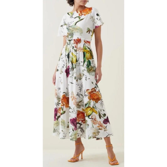 ERDEM Brealey Bouquet Pattern Fraser Dress Size US4 | UK8 New with Tag