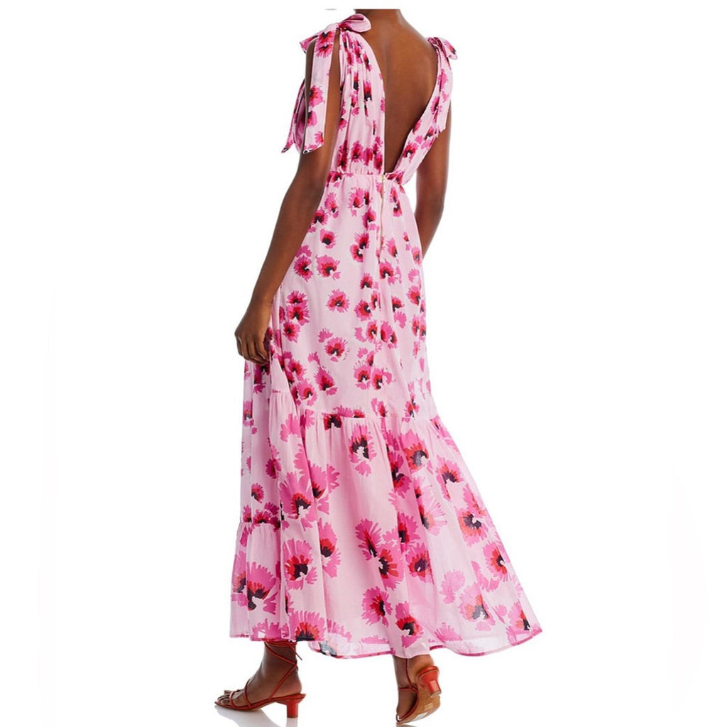 Banjanan Cosmos Maxi Dress, Floral Mix Cotton Voile New w/Tag