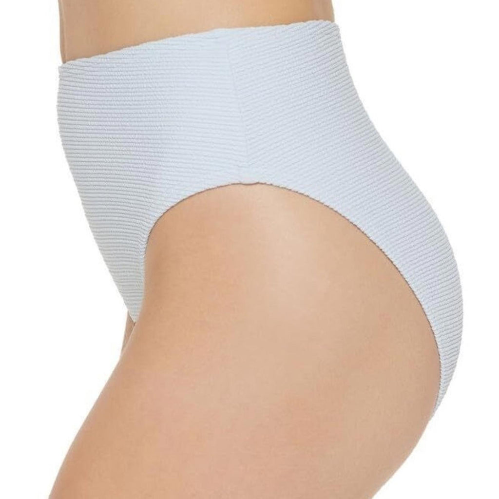 DKNY Ribbed High-Waist Swim Bottom Separates, Blue Size XL NEW w/Tag