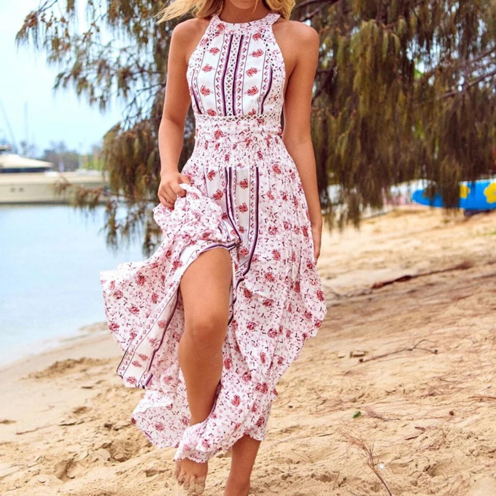 To My Lovers Sleeveless Backless Maxi Halter Dress in Pink, Size S NWT $210