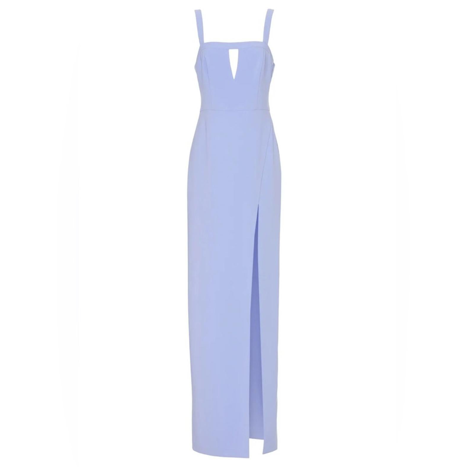 Aidan Mattox Sleeveless Cutout Column Gown in Baby Blue, Size 4 NEW w/Tag $220