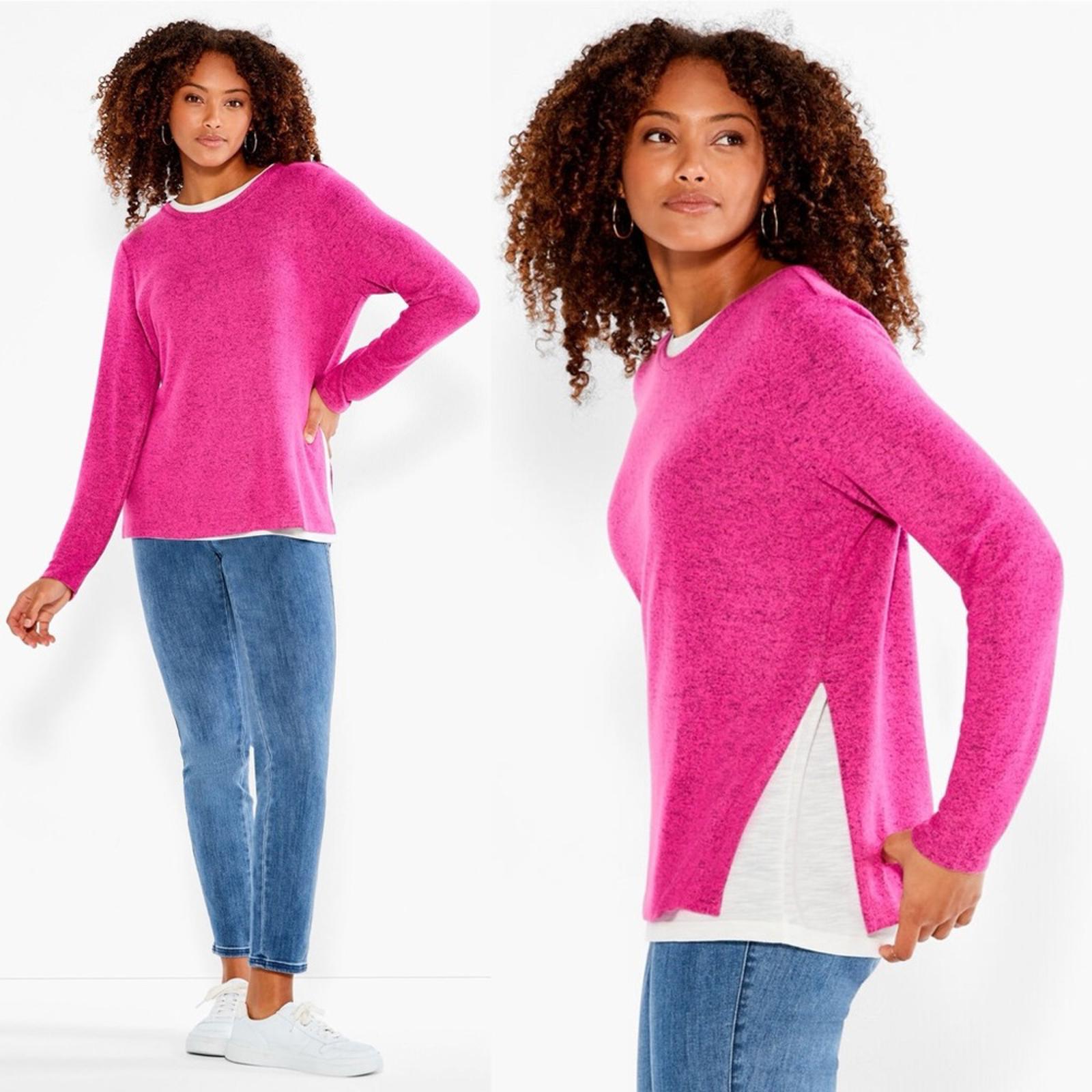 NZT NIC+ZOE Sweet Dreams Long Sleeve Double Layered Top, Size XL New w/Tag