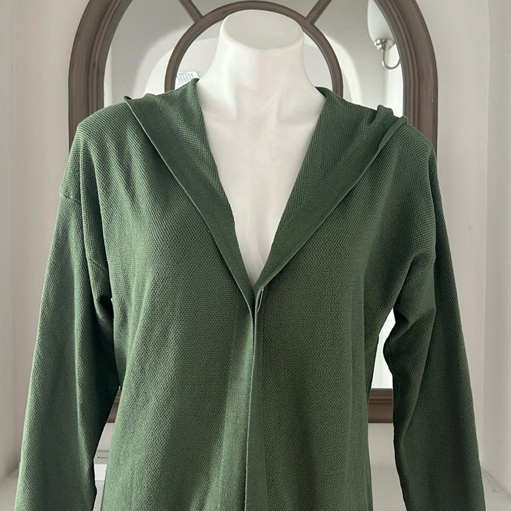 NWT Merokeety Long Cardigan w/Pockets Open Front in Olive, Size S New w/Tag