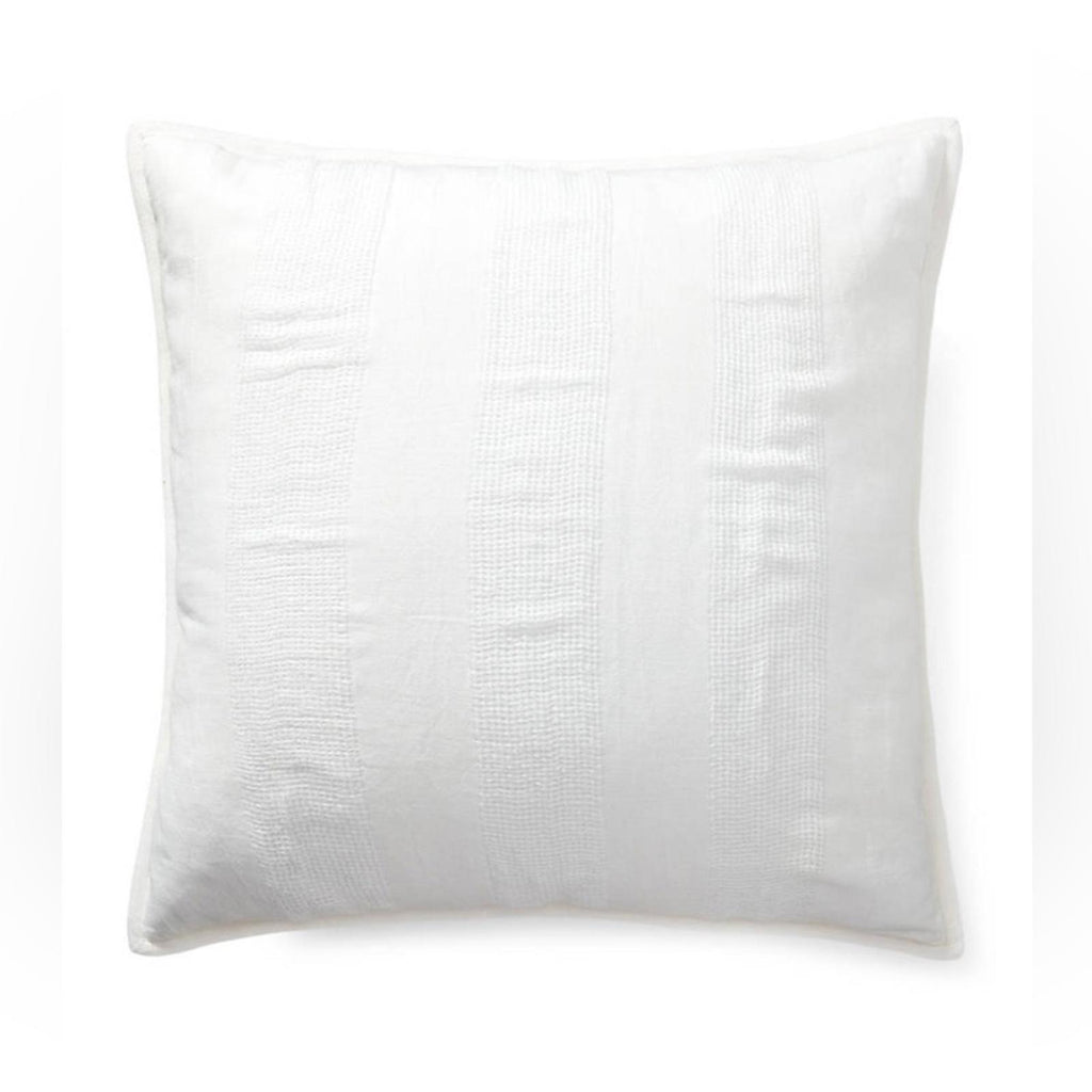 Lauren Ralph Lauren Bennett Texture Stripe Euro Sham in White, NWT Retail $135