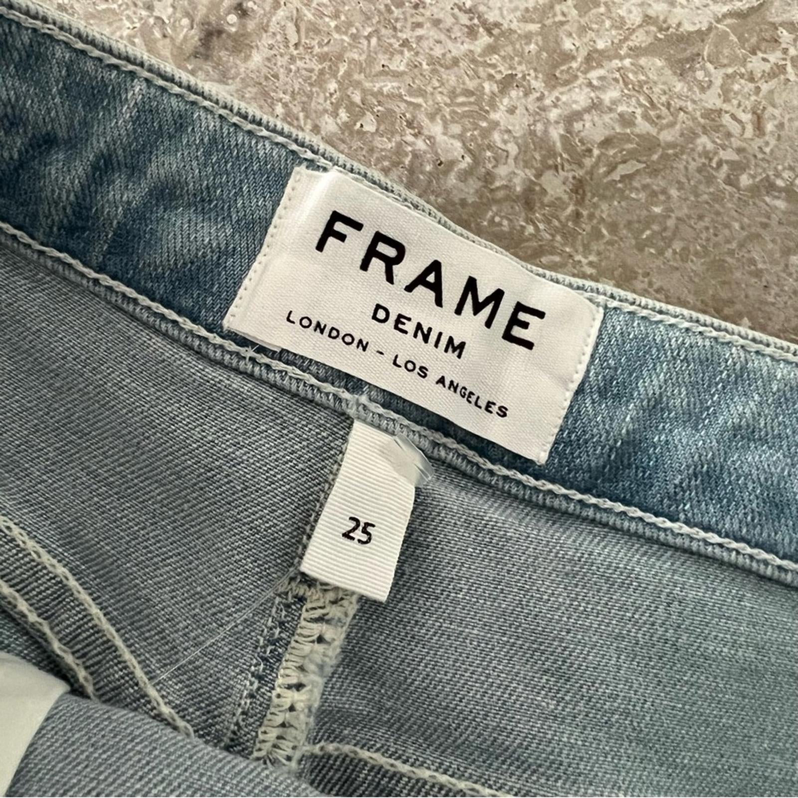 Frame Barrington Mini Skirt in Faded Blue, Size 25 / Small, Retail $215