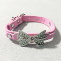 Pink Dog Collar with Crystal Bow, Size XS New with Tag