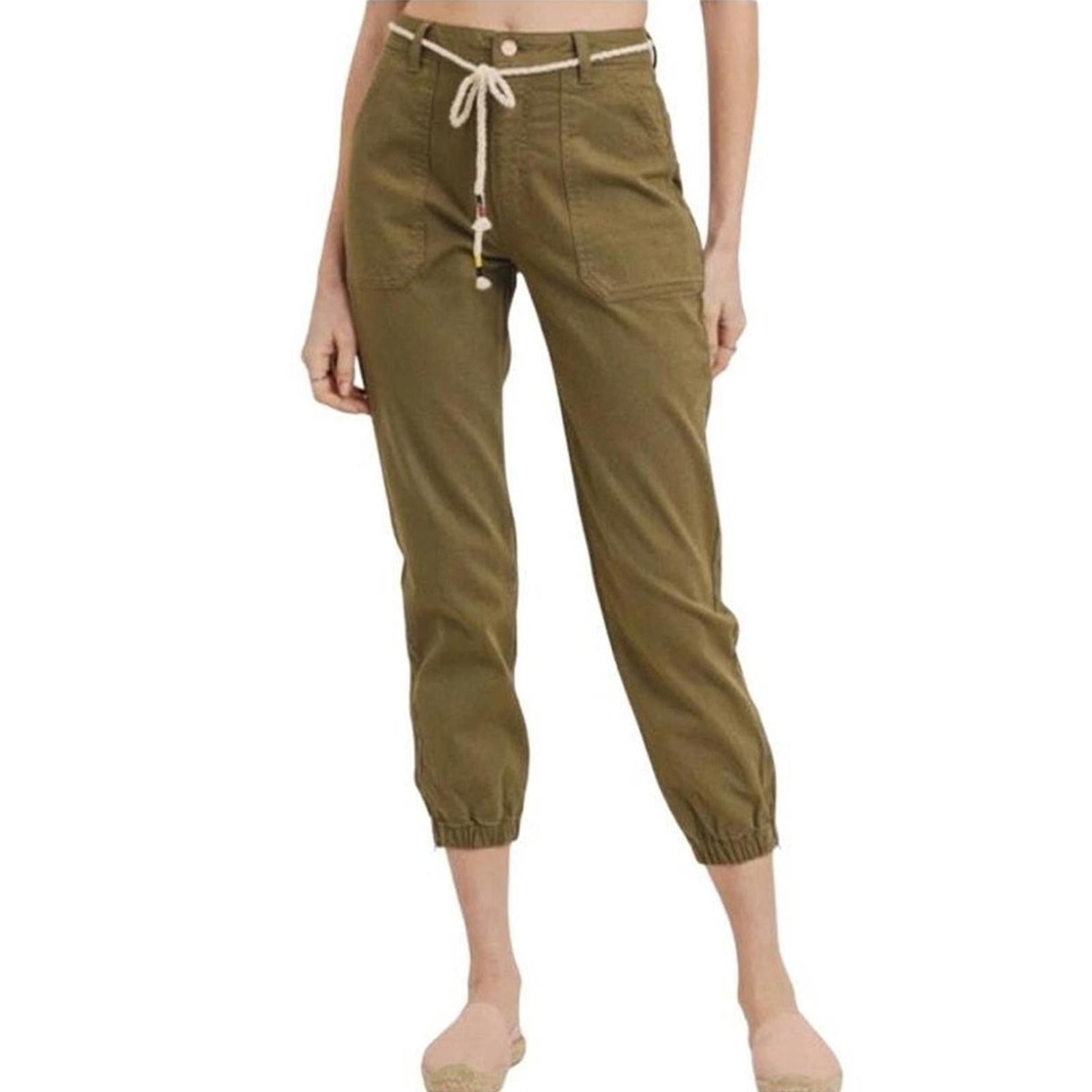 L.T.J Letter to Juliet Zip Cuff Utility Pants in Grey, Size L New w/Tag