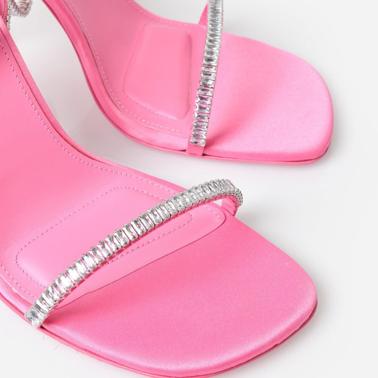 Jonathan Simkhai Luxon Crystal Harness Sandals in Pink, Size EU41 Retail $675
