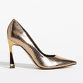 Marc Fisher LTD Sassie Metallic Stiletto Pumps, Gold, Size 7.5M Retail $150