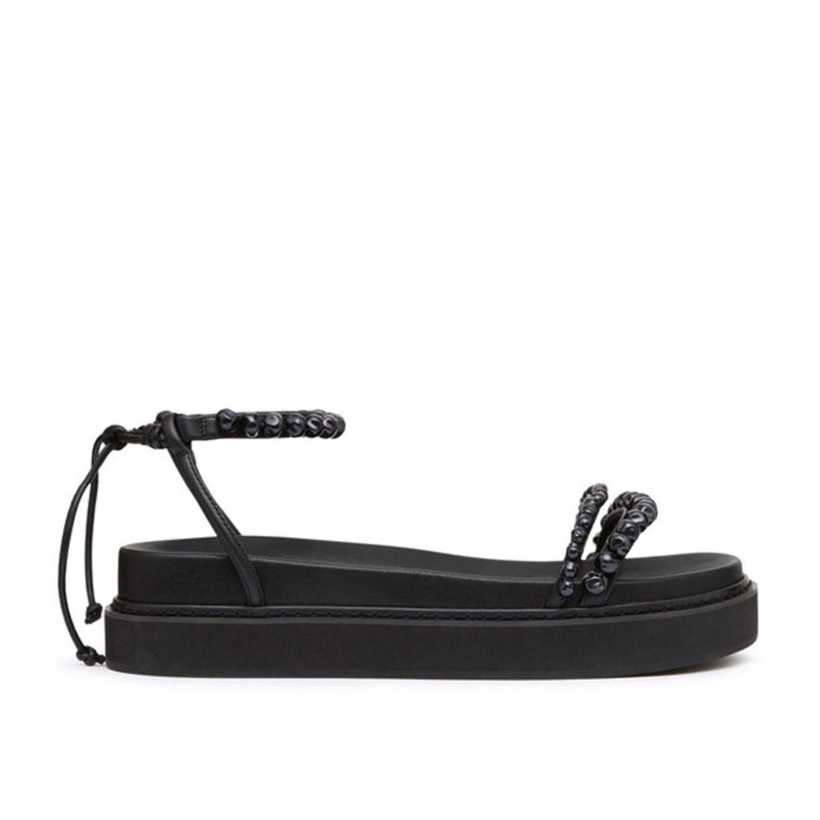 Aje BLACK Neo Pearl Embellished Platform Sandals, Size 36 New in Box +DustBag