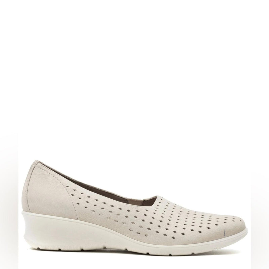 ECCO Felicia Gravel Leather Wedge Heel Shoes, Size EU 41 | US 10-10.5 New in Box