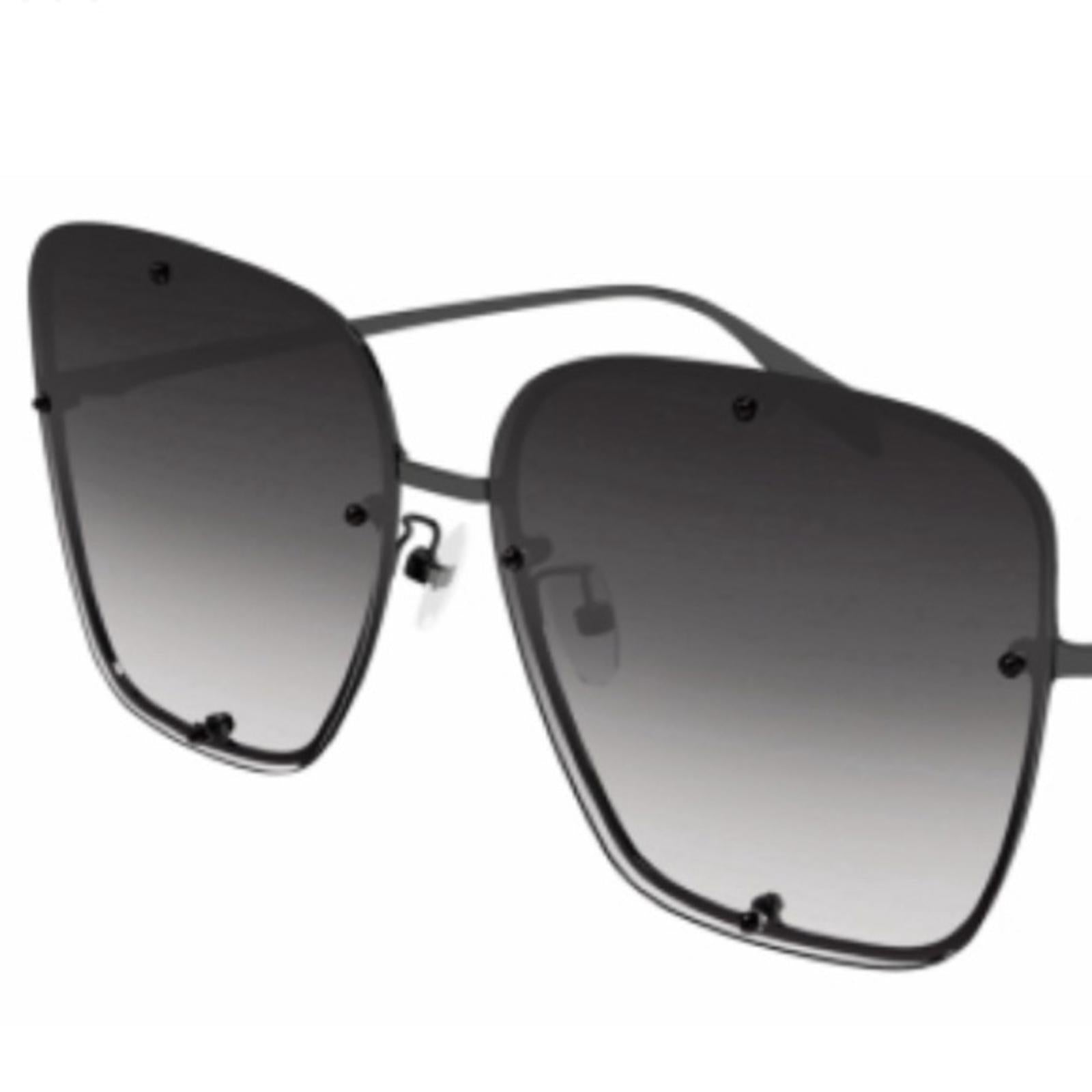 NEW Alexander McQUEEN Oversize Square Frame Sunglasses, 63mm New w/Case