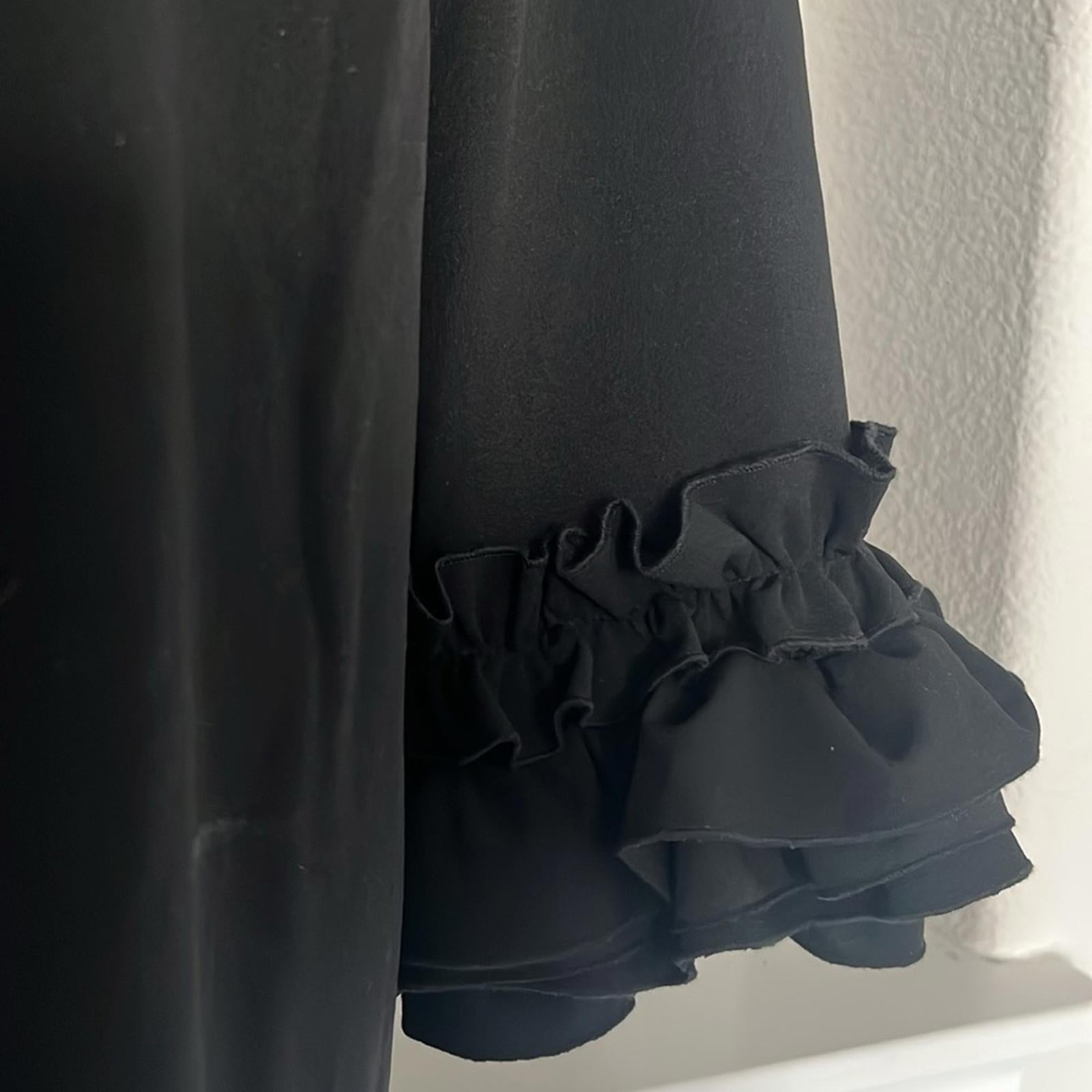 Marée Pour Toi BLACK Ruffle-Cuff Shift Dress, Plus Size 16 New w/Tag
