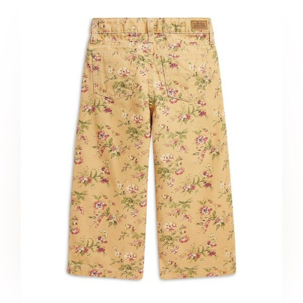 Ralph Lauren Floral Canvas Cropped Wide Leg Pants, Alvarado Wash, Size 6X NWT
