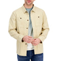 Alfani Men's Regular-Fit Beige Long-Sleeve Twill Overshirt, NWT, Size XL $120