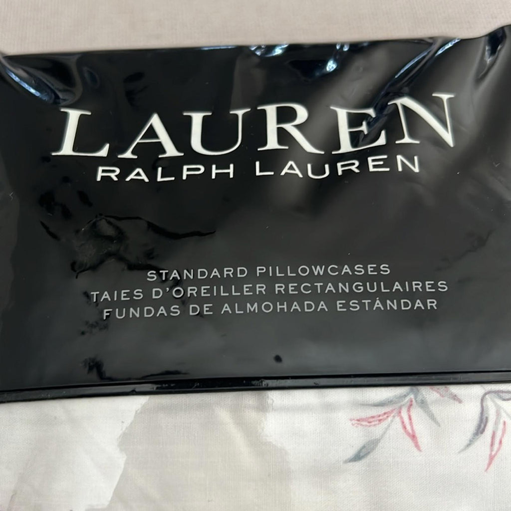 X2 Lauren Ralph Lauren Maddie Blossom Cotton Percale Pillowcases, Standard NWT