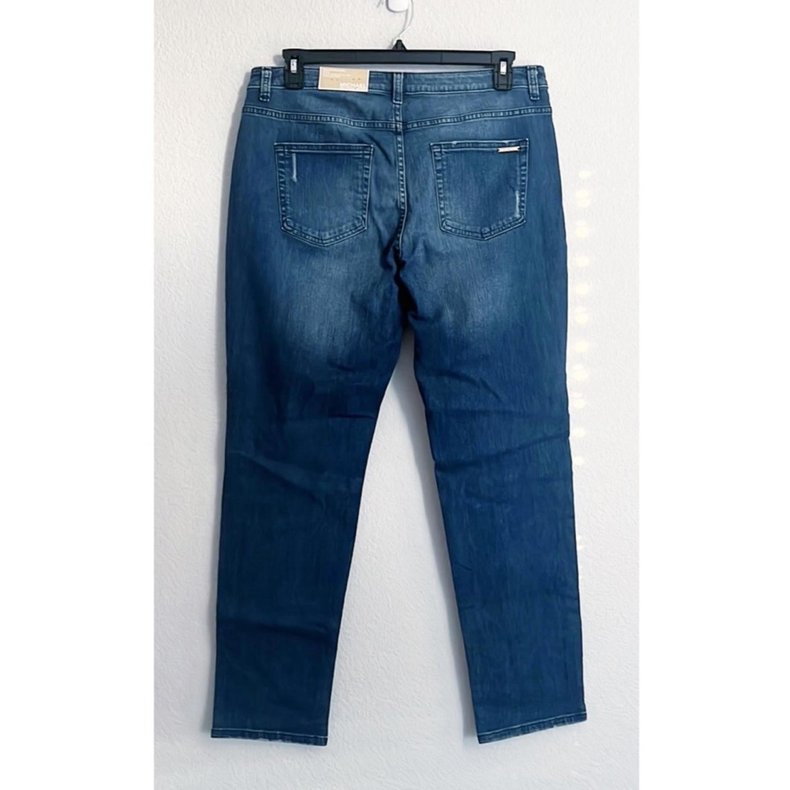 Michael Kors Straight Leg Jeans in Antique Wash, NEW, Size 12