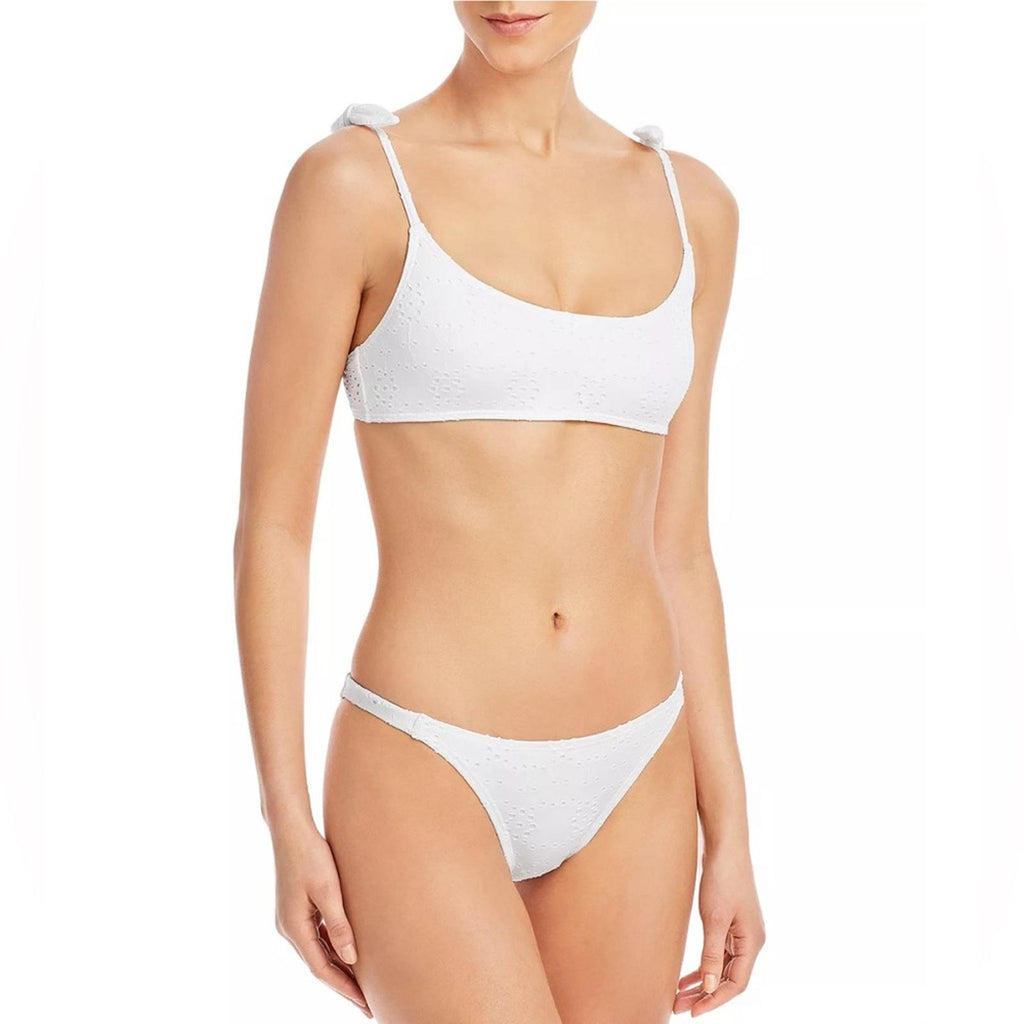 NWT AQUA Swim Eyelet Bikini Bottoms, White Size XL New w/Tag Retail $48