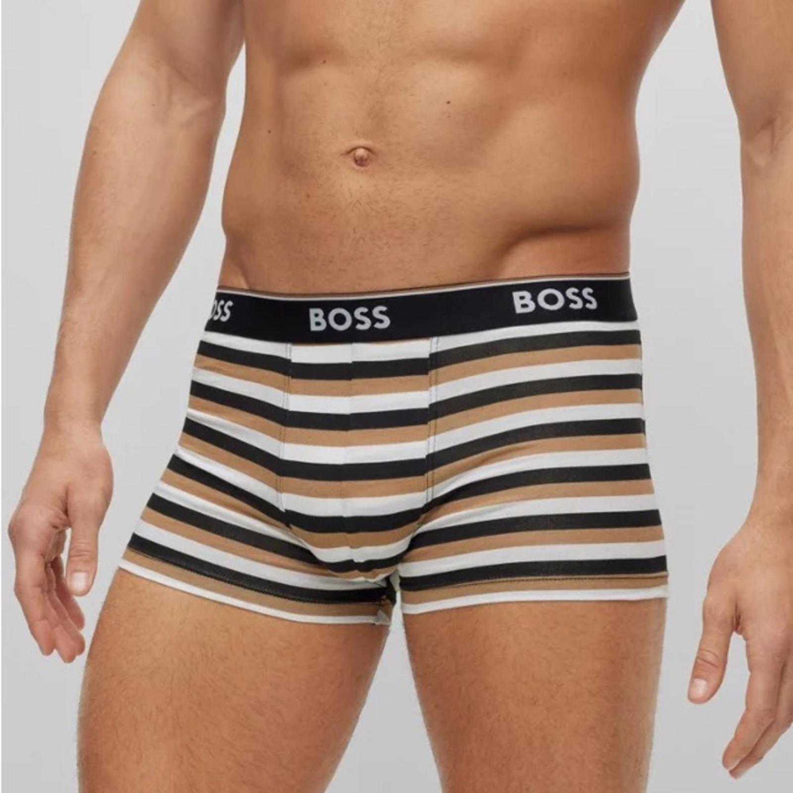 Hugo Boss 2-Pack of Stretch-Cotton Trunks with Logo Waistbands Size S, NEW w/Tag