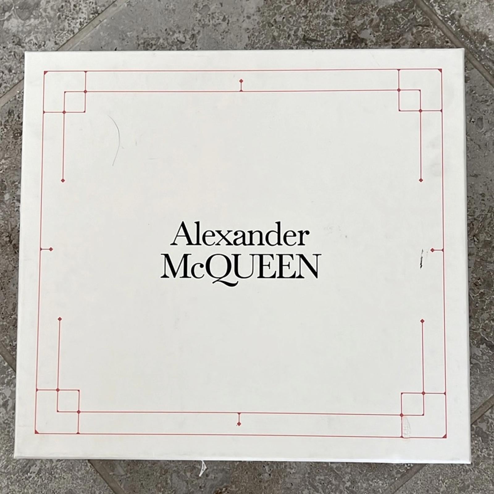 Alexander McQueen Tread Grommet Embellished Black Boots, Size 39.5, Retail $1290