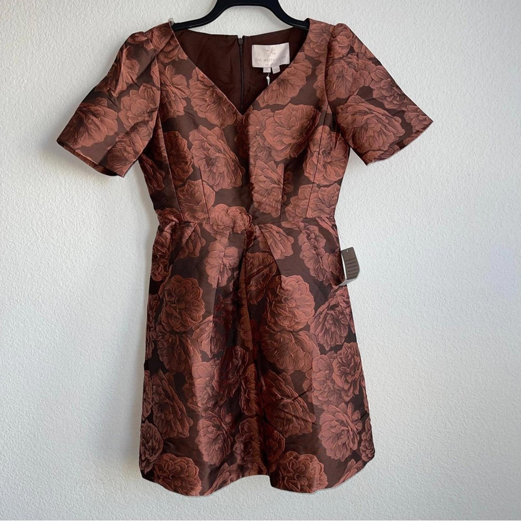 Gal Meets Glam Ingrid Jacquard Fit & Flare Dress, Size 2 New w/Tag