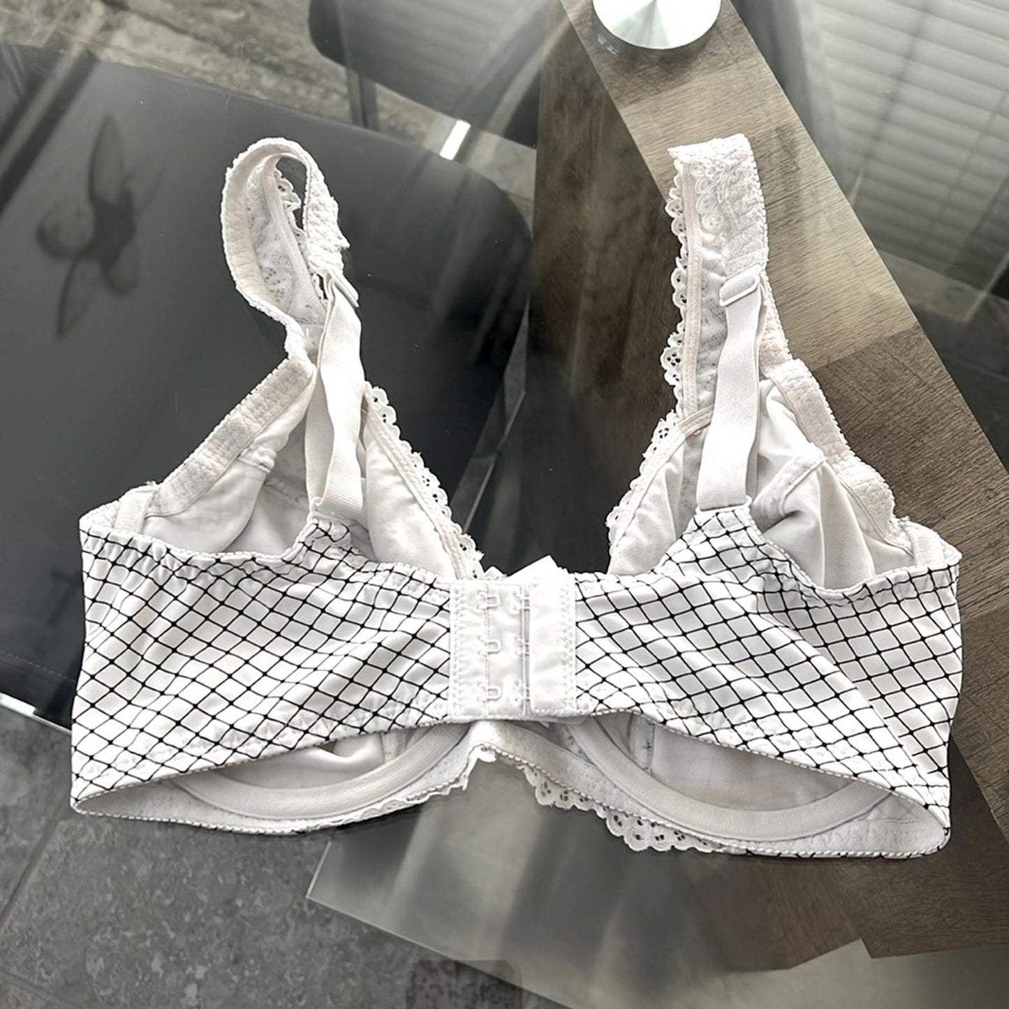 Curve Muse Minimizer Unlined Underwire Bra with Lace Embroidery, Size 34DDD