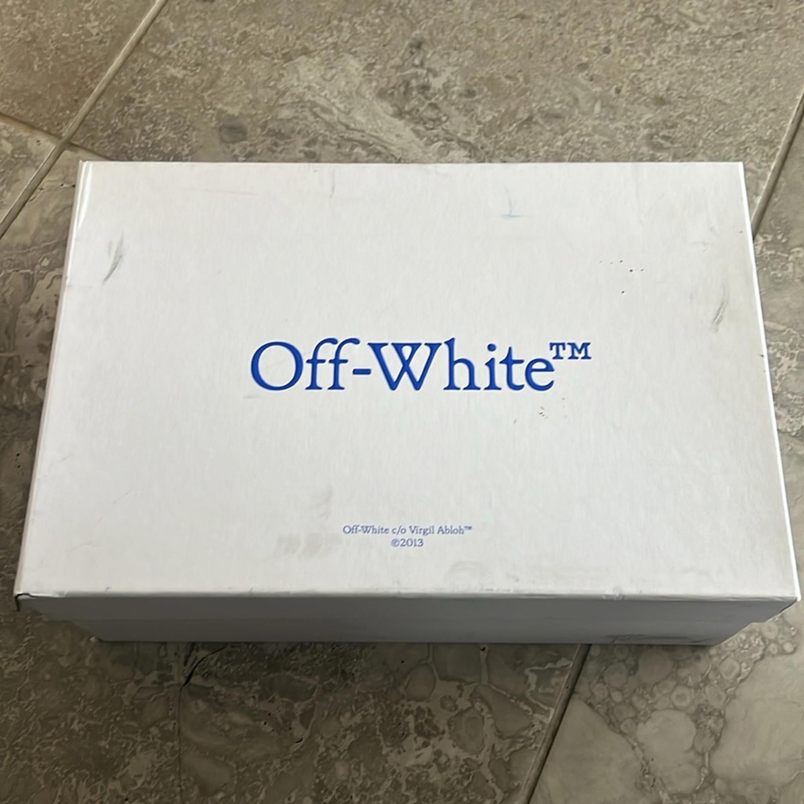 Off-White Diag-Stripe Black Leather Loafers, Size 41 NEW in Box +DustBag $1,055