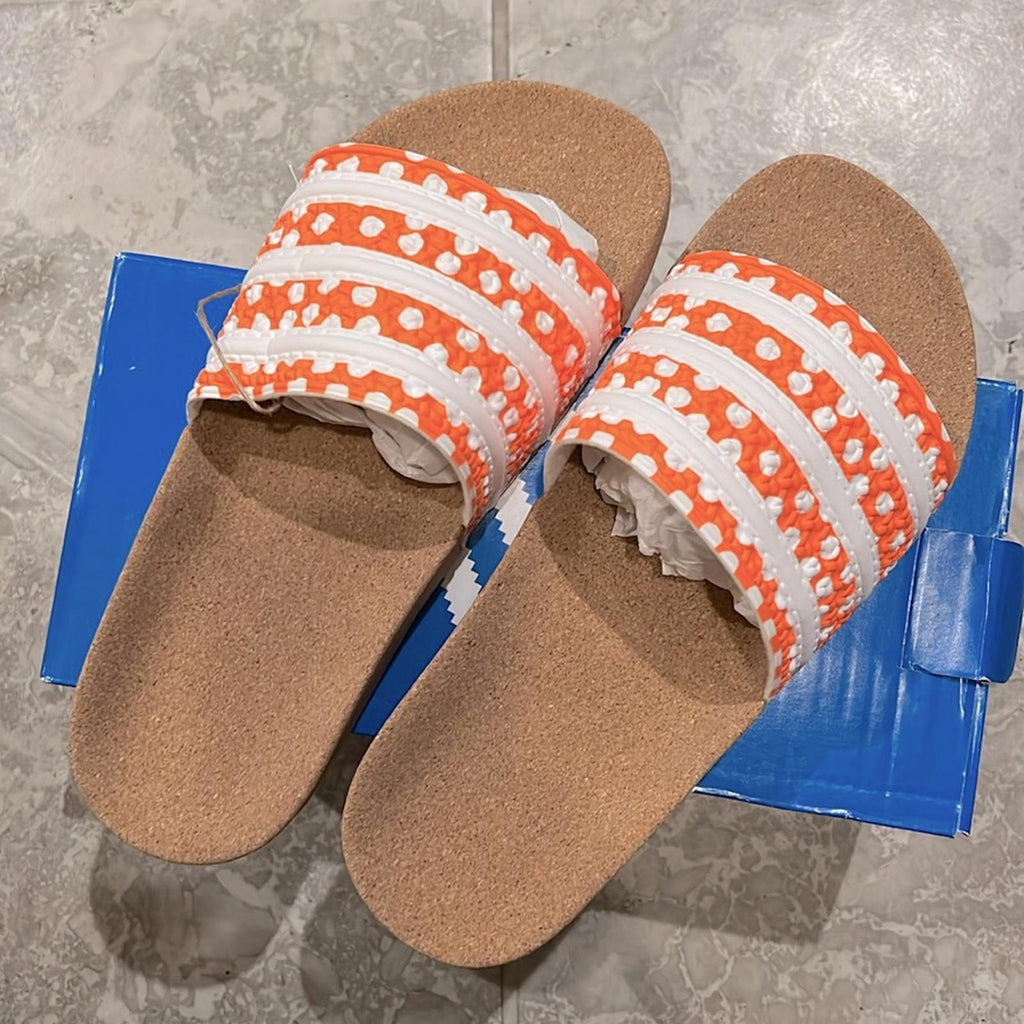 Adidas Originals Adilette Print Slide Sandals, Size 6, New in Box