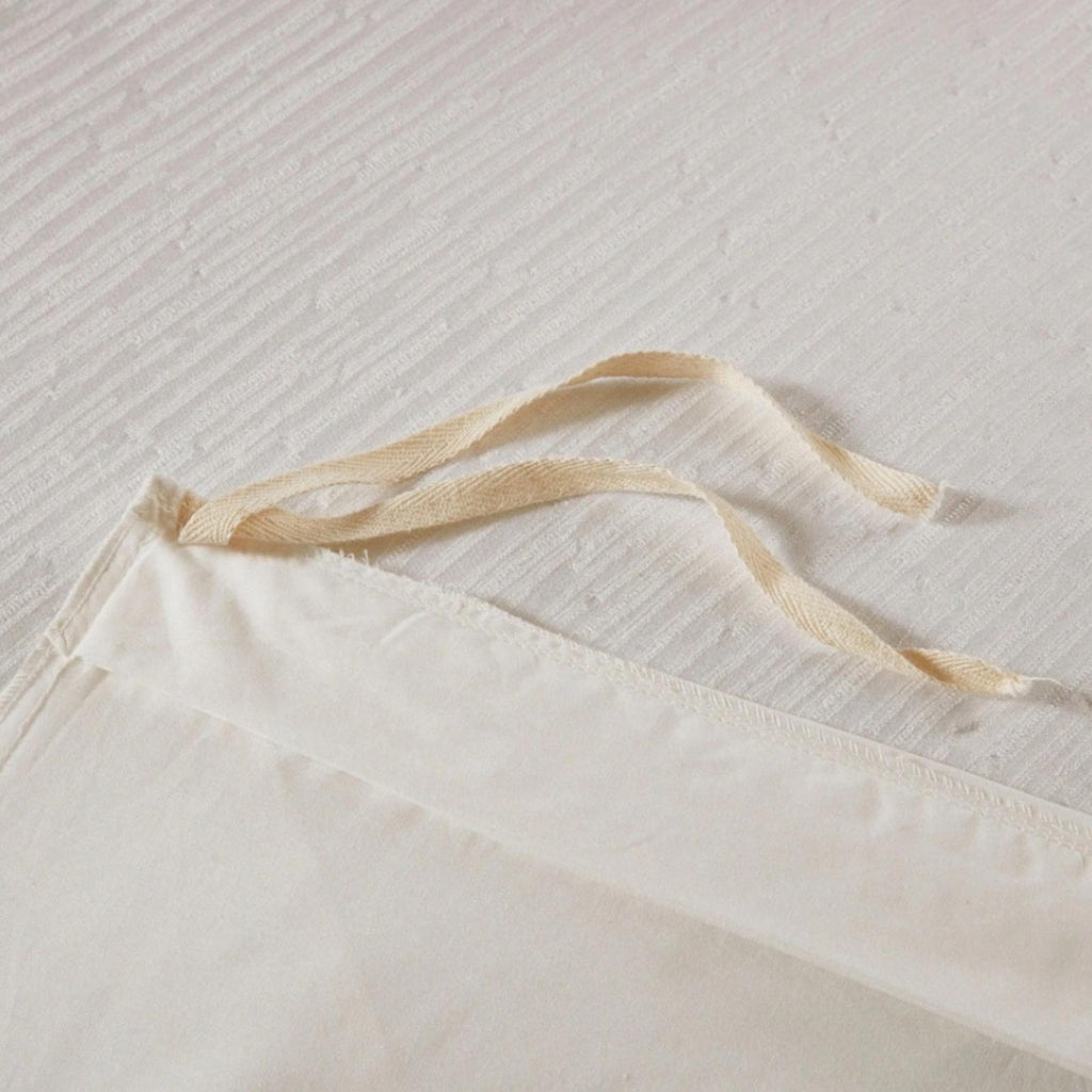 NATORI Hanae Queen Cotton Blend Yarn Dyed 3-Piece Duvet Cover Set, New w/Tag