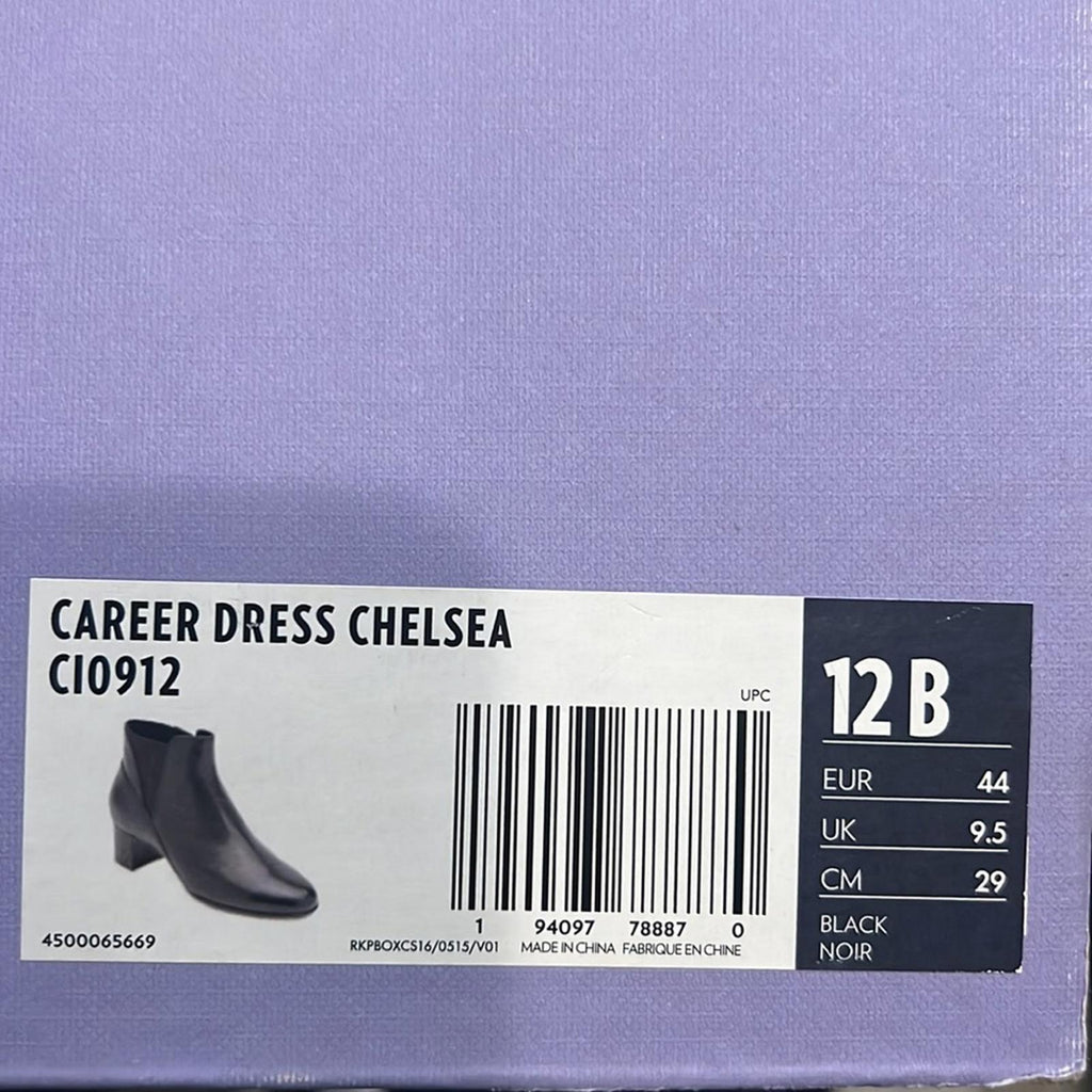Aravon Rockport Career Dress Chelsea Boots in Black Leather Size 12, New in Box