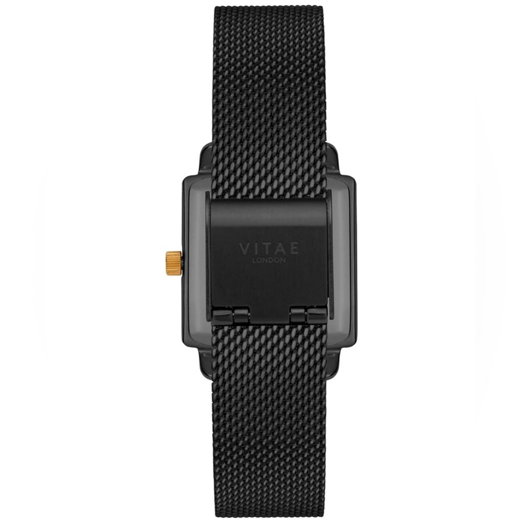 VITAE London Ilesha Black-Tone Stainless Steel Mesh Bracelet Watch 25mmSOLD OUT