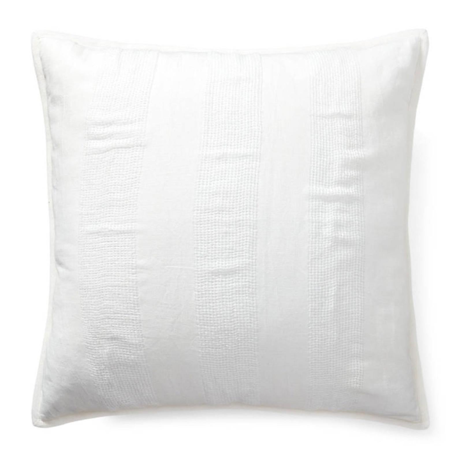 Lauren Ralph Lauren Bennett Texture Stripe Euro Sham in White, NWT Retail $135