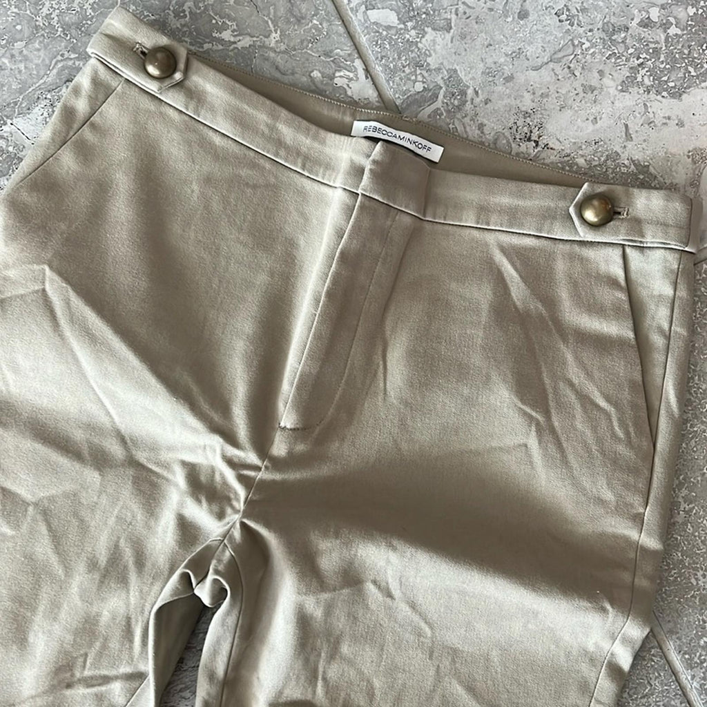 Rebecca Minkoff Glory Pants Straight Leg, Tan New w/o Tag