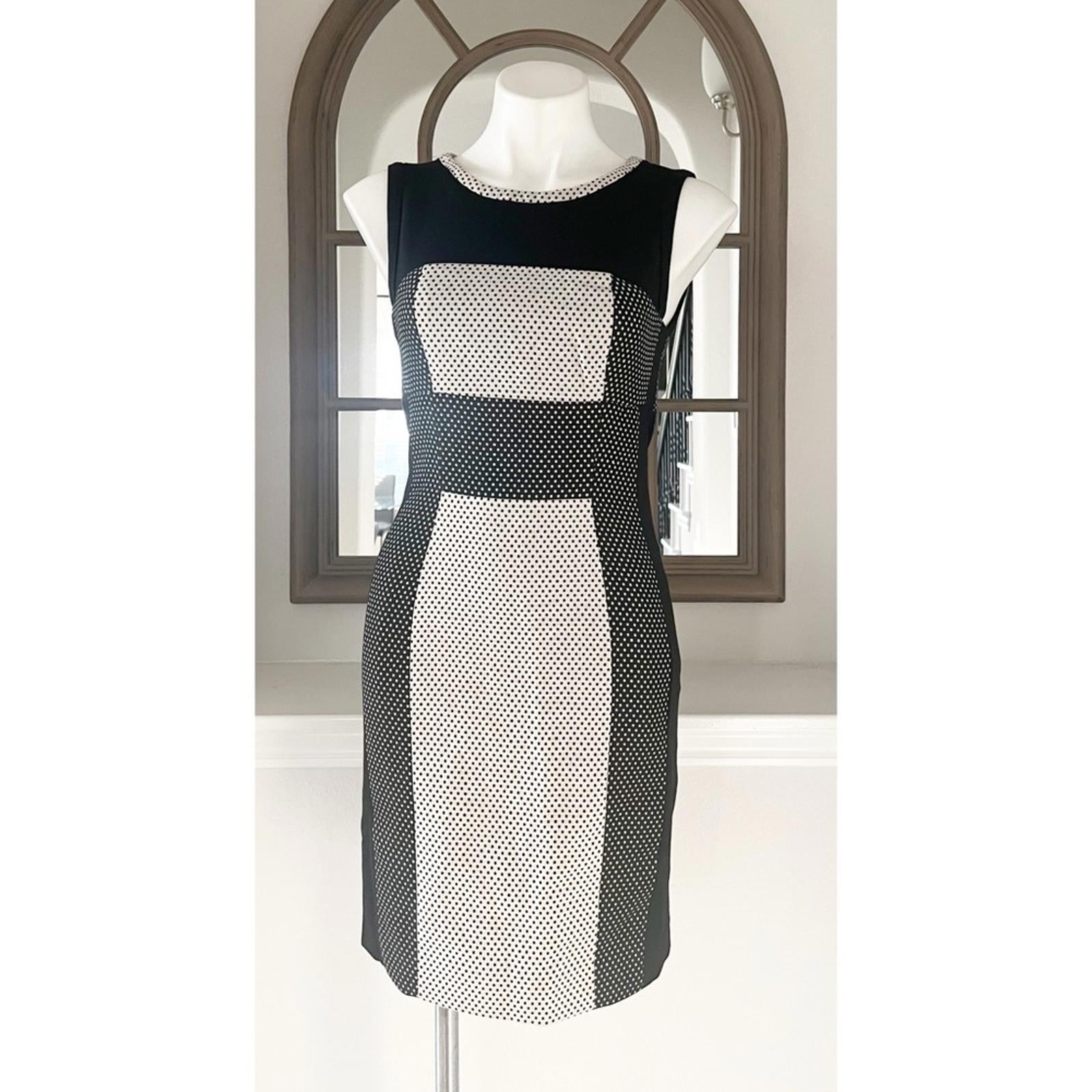 Anthropologie’s Yoana Baraschi Channeled Dots Column Sheath Dress, Size 4