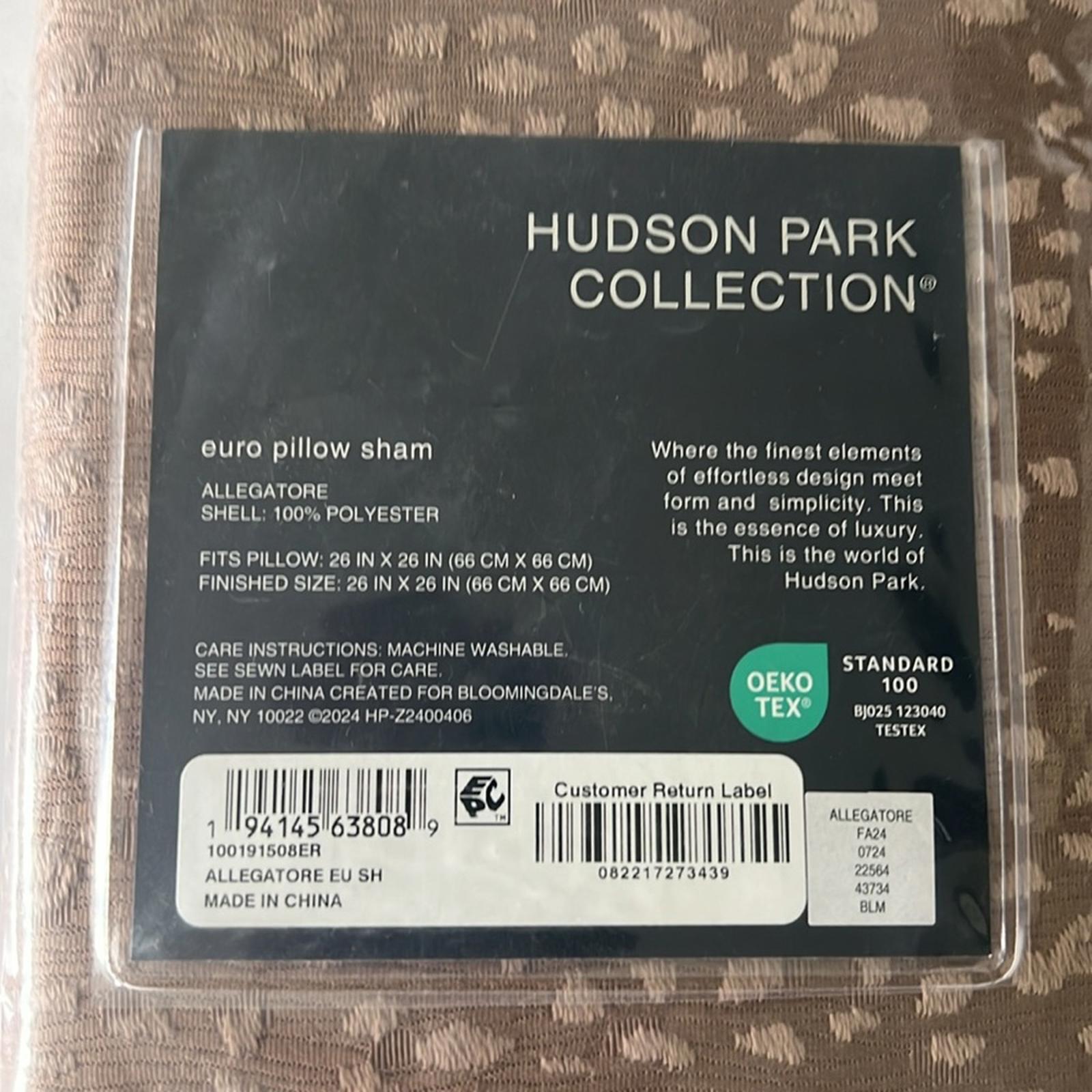 Hudson Park Collection Allegatore Euro Pillow Sham, NWT Retail $160