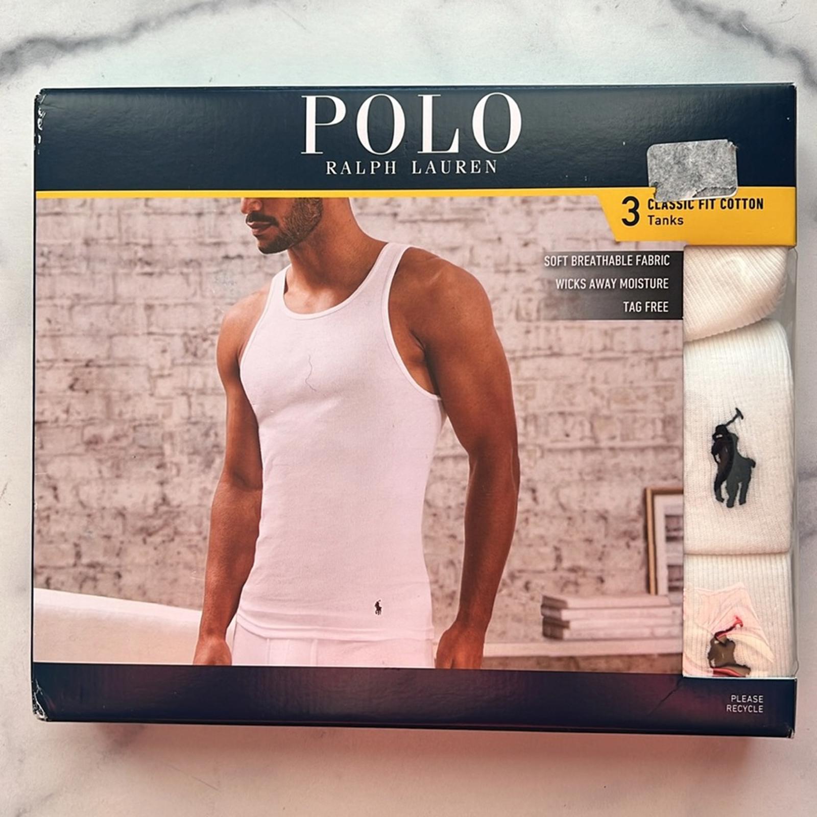 3-Pack Polo Ralph Lauren Ribbed Undershirt in White, New in Box $49.50