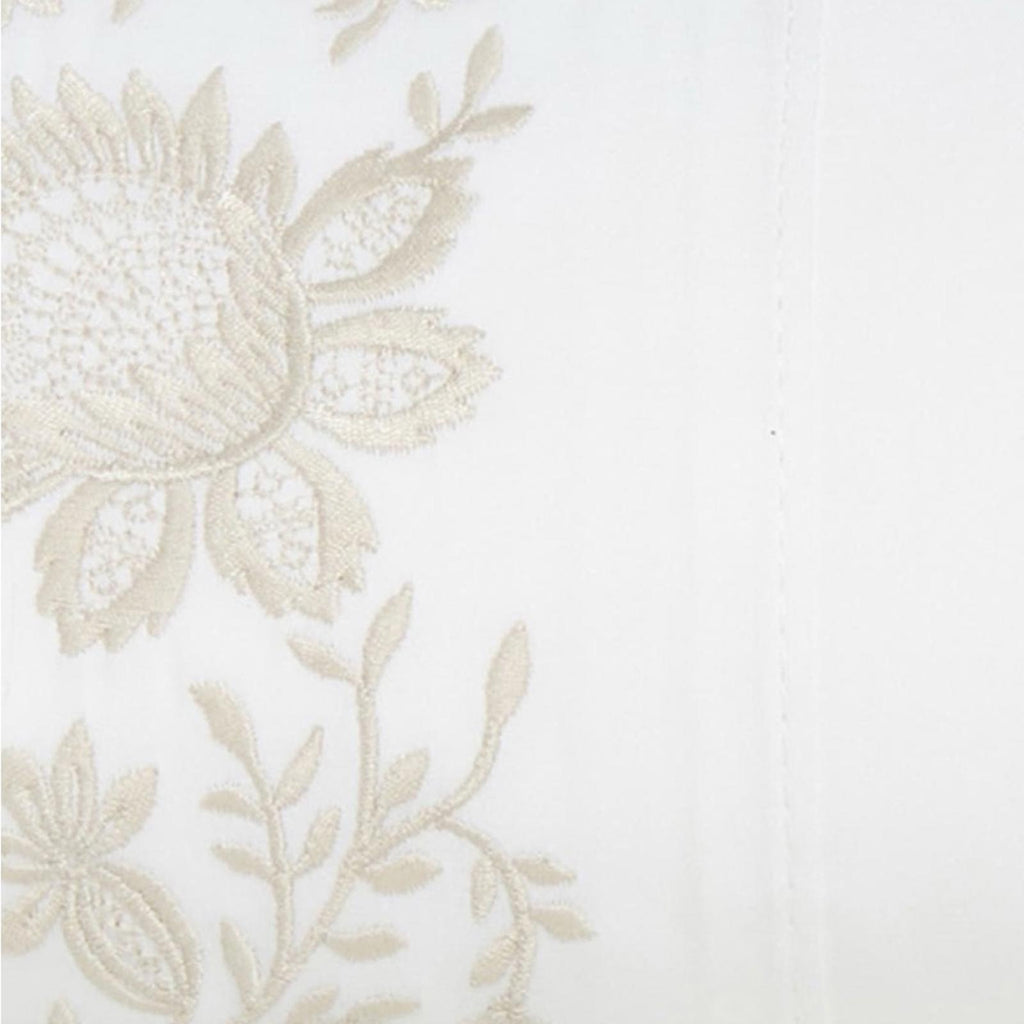 Ralph Lauren Eloise Embroidery Organic Cotton Duvet in Platinum Full/Queen NWT
